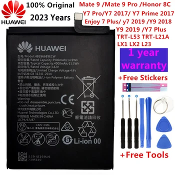 Hua Wei Оригинална HB396689ECW 4000mAh батерия за Huawei Mate 9/9 Pro Y7 Prime Y7 2017 Honor 8C Y9 2018 2019 Версия Насладете се на 7 плюс