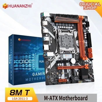 HUANANZHI X99 8M T LGA 2011-3 XEON X99 дънна платка Intel E5 2696 2678 2676 2673 2666 V3 DDR3 RECC NON-ECC памет NVME SATA