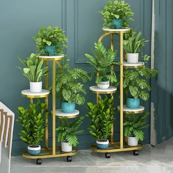 Iron Stick Plant Shelf Display Layers Всекидневна Цветя Stand Floor Tiered Set Di Mobili da Giardino Centerpieces Сватби