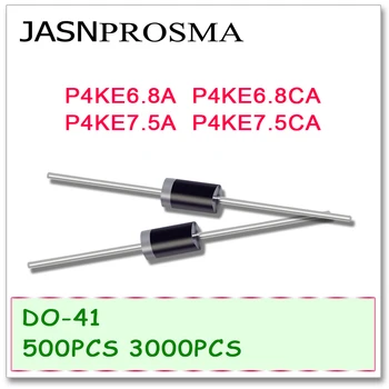 JASNPROSMA DO-41 P4KE6.8 P4KE6.8A P4KE6.8CA P4KE7.5A P4KE7.5CA 500PCS 3000PCS UNI BI DIP Висококачествен DO41 P4KE