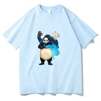 Jujutsu Kaisen Panda Дамско облекло Анимационен герой Къс ръкав Tees Harajuku Y2k Върхове Случайни женски тениска Високо качество