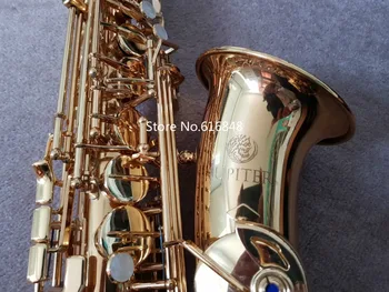 JUPITER JAS-767 Нова марка музикален инструмент Alto саксофон Eb Tune E плосък саксофон месинг златен лак с калъф и мундщук
