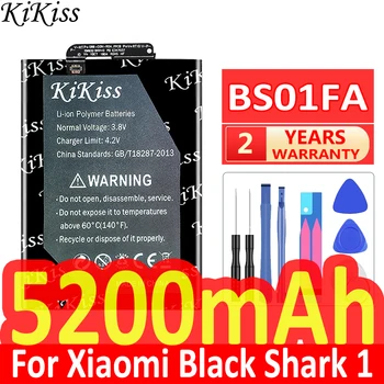 KiKiss За Xiao Mi BS01FA 5200mAh батерия за Xiaomi Black Shark 1 Shark1 / Black Shark Dual SIM TD-LTE / SKR-A0 AWM-A0 + Инструменти