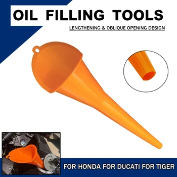 Long Stem фуния бензин масло гориво пълнене анти-пръски мотоциклет зареждане инструменти за зареждане с гориво за Honda CB 1300 VTX за Tiger 850 за Ducati