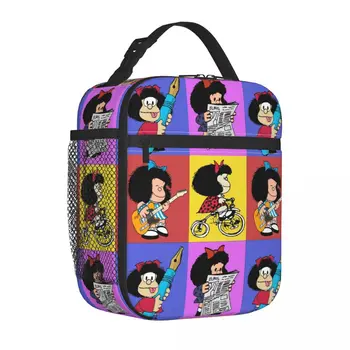 Mafalda изолирана чанта за обяд Непропусклива термо чанта за многократна употреба Tote обяд кутия колеж пикник мъже жени