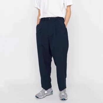 Nanamica мъжки ежедневни панталони японски есен прост плътен цвят оптоелектронни хлабав спортни ластик глезена дължина панталони