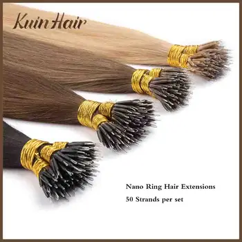 Nano Ring Micro Bead Loop Разширение на човешката коса 100% Real Remy Hair Natural Machine Made Straight Keratin Capsules Microring Hair