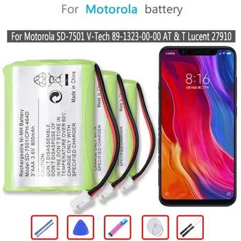 Ni-MH 800mAh Подмяна на акумулаторна батерия за домашен телефон за Motorola SD-7501 V-Tech 89-1323-00-00 AT & T Lucent 27910 Batteria