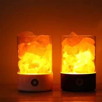 Night Light Crystal Salt Lava Lamp USB осветително тяло за домашна спалня декорация бюро легло нощно шкафче цветни LED нощни лампи