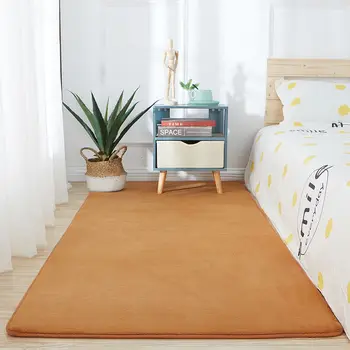 Nordic килим за хол ниска купчина килим детска спалня пухкави подови килими прозорец легло корал руно нощно легло килим