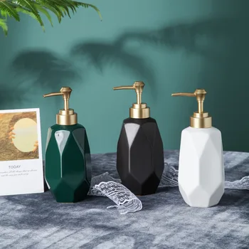 Nordic стил керамичен сапун дозатор шампоан душ гел бутилки сапун течни бутилки преносими пътуване аксесоари за баня