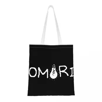 Omori Женска чанта за рамо Игра на ужасите Еко чанта за рамо Мода Голям капацитет за пазаруване Голяма пазарска чанта ретро платно чанта за дами пътуване