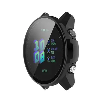 PC часовник защитен калъф капак удароустойчив протектор черупка със закалено стъкло филм съвместим с Forerunner955 Smartwatch