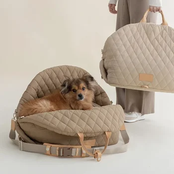 Pet Outdoor Carrying Bag Dog Carrier Handbag Car Seat Pet Travel Bed for Small Dogs Cat Portable Washable Puppy Carrier Tote