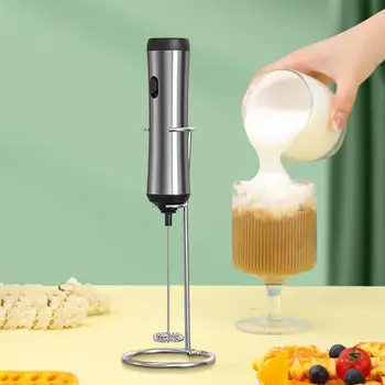 Portable електрически мляко Frother акумулаторна пяна Maker Handheld пяна High Speeds напитка миксер кафе пяна пръчка победи яйца