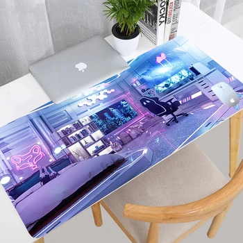 Purple Room HD Custom Desk Mat 900x400 Laptop Gaming Rubber Anti Slip Large Mouse Pad Keyboard Accessories Office Soft Mousepad