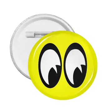 PVC Mooneyes Logo Cool Cartoon Soft Button Pin Смешни значки Щифтове Брошка за чанта Аксесоари за бижута Подарък