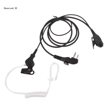 R9CB Универсална D образна слушалка за слушалки с мека закачалка за уши Скрит микрофон Перфектен за двупосочни радиостанции за BD502