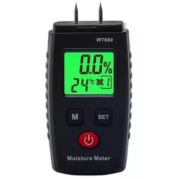 Retail Wood Moisture Meter, Pin-Type Digital Moisture Detector, Water Leak Detector, Handheld Moisture Meter For Lumber, Walls