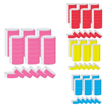 RISE-600 Опаковки от хартиени гривни Неон събитие гривни цветни маншети водоустойчива хартия