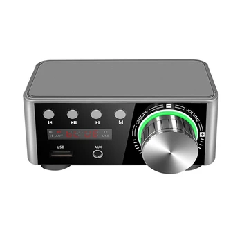 RISE-Bluetooth 5.0 Цифров усилвател на мощност Hifi клас D усилвател 80Wx2 Домашно аудио Car Marine USB / AUX В ЕС Plug