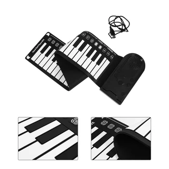 Roll пиано ръчно валцувани електронни 49 клавиша сгъваем инструмент музикален силиконова клавиатура за начинаещи преносими