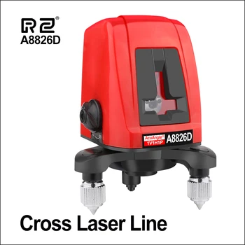RZ лазерни нива 360 лазерно ниво самонивелиране хоризонтално вертикално ротационно мини 2 линейни лазери скоба 3D A8826D статив лазерно ниво