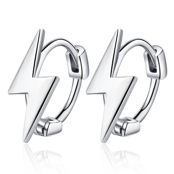SAIYE Нови 925 стерлинги сребърни обеци личност светкавица дизайн обеци за жени чар бижута сватбен подарък