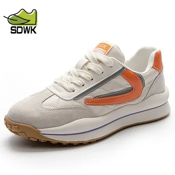 SDWK 3.5cm пролет лято естествена кожа случайни дамски обувки дебела единствена мрежа класически обувки дамски ежедневни спортни обувки AD4027