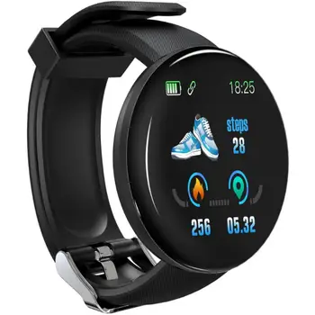 Smart Watch Кръгло кръвно налягане Монитор за сърдечен ритъм Мъже Фитнес Tracker SmartWatch Android IOS Жени Спорт Electron Clock