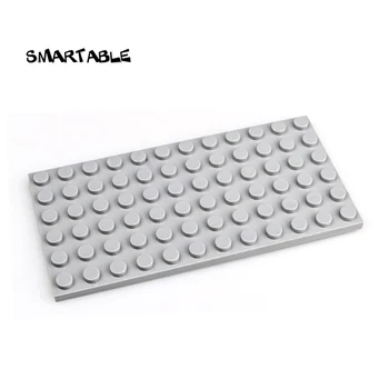 Smartable Plate 6X12 BasePlate Building Blocks MOC Части Играчки за деца Образователни съвместими основни марки 3028 Играчки 8бр / лот