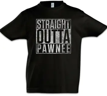 Straight Outta Pawnee Kids Boys T Shirt Parks and Fun Rec Michael Recreation