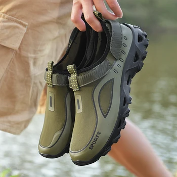 Summer Mesh Мъжки обувки Ежедневни леки водни маратонки Мъжки обувки за ходене на открито Туристически обувки Дишащо приплъзване на мъжки мокасини Tenis