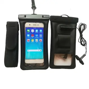 TPU плувен телефон случай торбичка водоустойчив телефон случай с лента за ръка и аудио жак за IPhone 8 7 6s 6 плюс Andriod