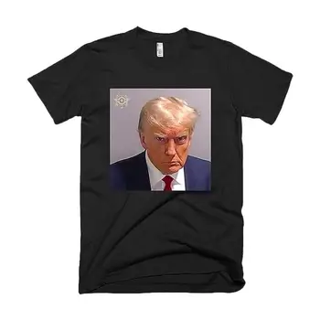 Trump 2023 Mugshot тениска Смешни и креативни Trump Mug Shot T Shirt Trump 2023 Mugshot ризи за възрастни младежи Trump Cos подарък
