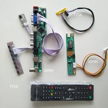 TV AV VGA USB карта на водача TV56 LCD LED контролер комплект платка За LP154WX4-TLE1 / TLE2 1280X800 15.4