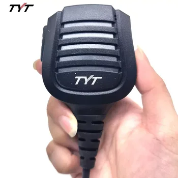TYT MD-390 K-Plug 2Pin PTT Mic Ham Shoulder Remote Speaker микрофон за MD-380 TH-UV8000D/E UV-380 390 Walkie-talkie аксесоар