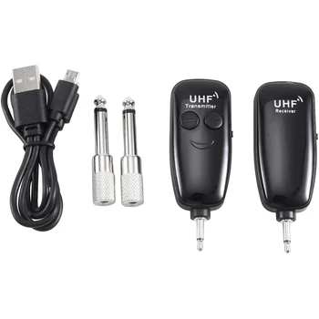 UHF безжична система USB акумулаторна безжична китара пикап аудио предавател приемник за електрическа китара бас цигулка