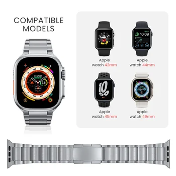 uhgbsd каишка за Apple Watch Iwath 8 TiTanium сплав лента ултра метал замяна маншет 42/45/49mm хардуер аксесоари