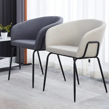 White Office Throne Трапезни столове Модерен ергономичен открит луксозен фотьойл дизайн Nordic Sillas Comedor Мебели за дома YR50DC