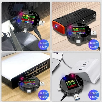 Wifi Tuya бързо зареждане тестер USB напрежение амперметър тип-C PD мобилен телефон зарядно тестер напрежение и ток тестер