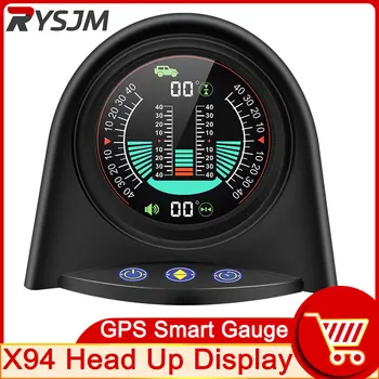 X94 Head Up дисплей GPS за HUD кола наклон метра инклинометър стъпка инклинометър безопасност аларма офроуд превозно средство авто камион SUV