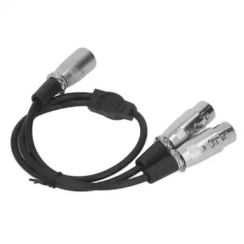 XLR мъжки към двоен XLR женски кабел с ниска загуба XLR Y сплитер кабел 19.7in за микрофон за DVD плейър