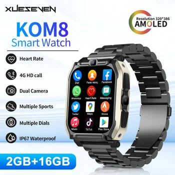 XUESEVEN KOM8 Smart Watch Phone 4G LTE клетъчна мрежа 1.96