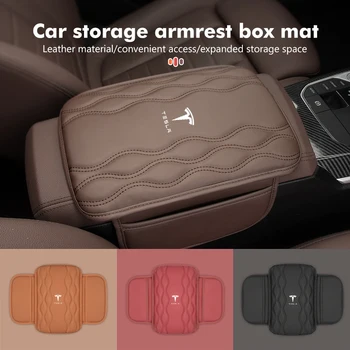 Автомобилен подлакътник Pad Cover Auto Seat Box Wave Protection Cushion За Tesla Model 3 S X Y Roadster