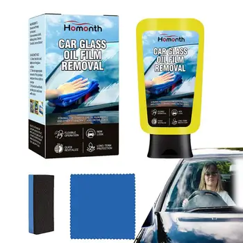 Автомобилен почистващ препарат за стъкло Крем за отстраняване на маслен филм Дълбоко почистване Безопасно ефективно Лесно за използване Многофункционален почистващ препарат за автомобилни стъклени маслени филми