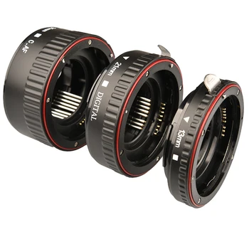 Адаптер за обектив Комплект макро удължителни тръби от 3 части Пръстени за автоматично фокусиране и обектив от 35 мм SLR за обективи Canon EOS EF EF-S