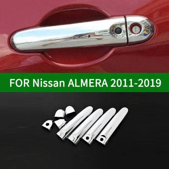 Аксесоари хром сребро Дръжки за врати за 2011-2019 Nissan ALMERA N17 2012 2013 2014 2015 2016 2017 2018