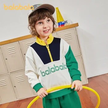Балабала Малко дете 2023 Момче пуловер есенни дрехи готино мода модерен снаждане отгоре