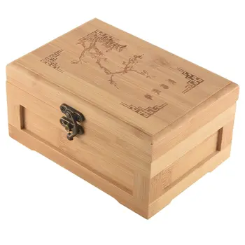 Бамбукова занаятчийска принцеса Корейска бамбукова кутия за бижута Дървена кутия за съхранение на бижута Кутия за колекции Подаръчна кутия